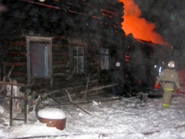 В Вуктыльском районе сгорел дом